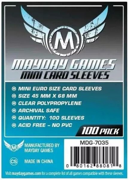 Mini Euro Card Sleeve (100) 45 x 68 mm