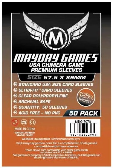 Premium USA Chimera Game Sleeves 57.5 X 89 MM (50 pack)