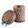 Skull Beige Leather Dice Cup