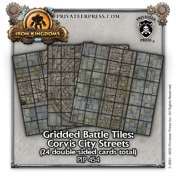Iron Kingdoms Roleplaying Game &ndash; Gridded Battle Tiles: Corvis City Streets