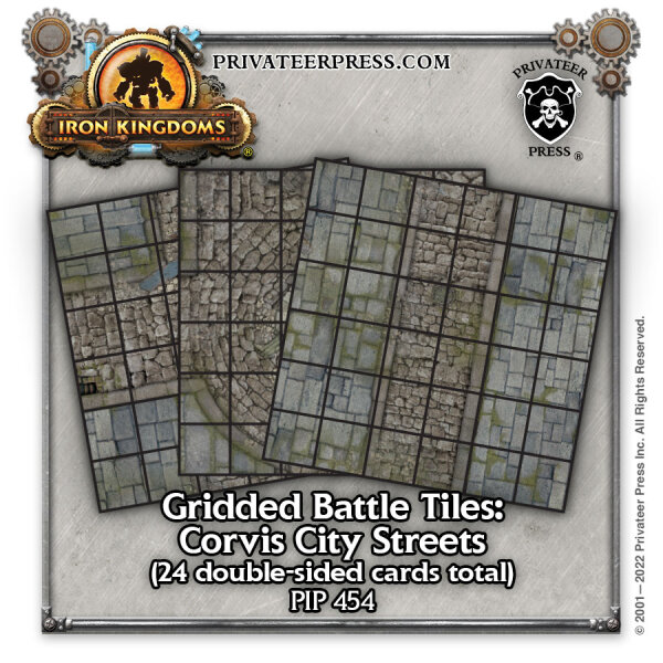 Iron Kingdoms Roleplaying Game – Gridded Battle Tiles: Corvis City Streets