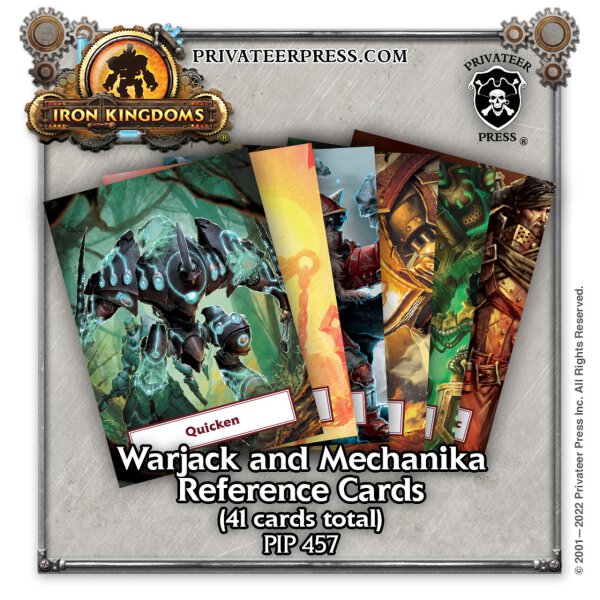 Iron Kingdoms Roleplaying Game &ndash; Warjack and Mechanika Reference Card Deck (5e)