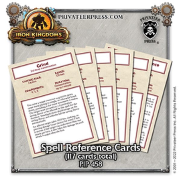 Iron Kingdoms Roleplaying Game &ndash; Spell Reference Card Deck (5e)