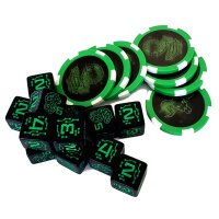 Shadowrun RPG: Dice and Edge Tokens Green