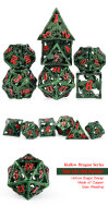 Hollow Dice Set (7) Dragon Green &amp; Red