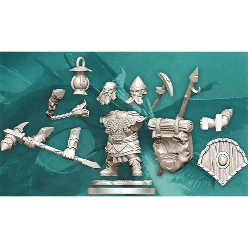 D&D Frameworks W01 Dwarf Fighter Male