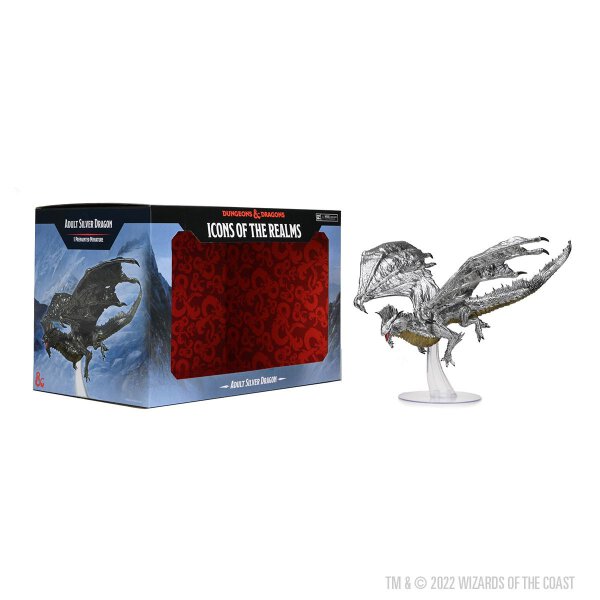 D&amp;D Icons of the Realms Adult Silver Dragon Premium Figure