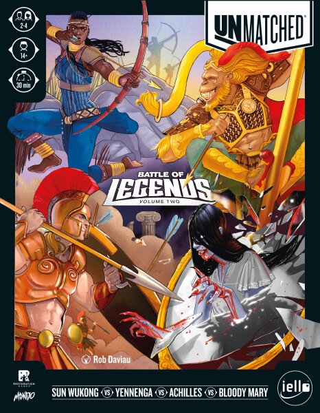 Unmatched Battle of Legends Vol 2 Achilles, Yennenga, Sun Wukong, Bloody Mary (english)