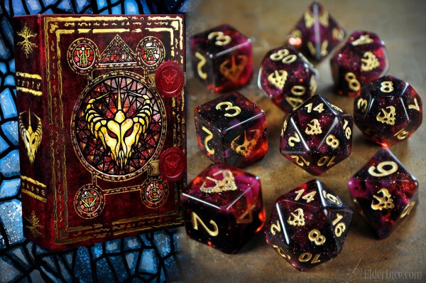 Crown of the Night Mother Elder Dice - Mythic Glass and Wax Edition