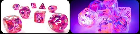 Nebula Polyhedral Black Light Special/white 7-Die Set (with bonus die)