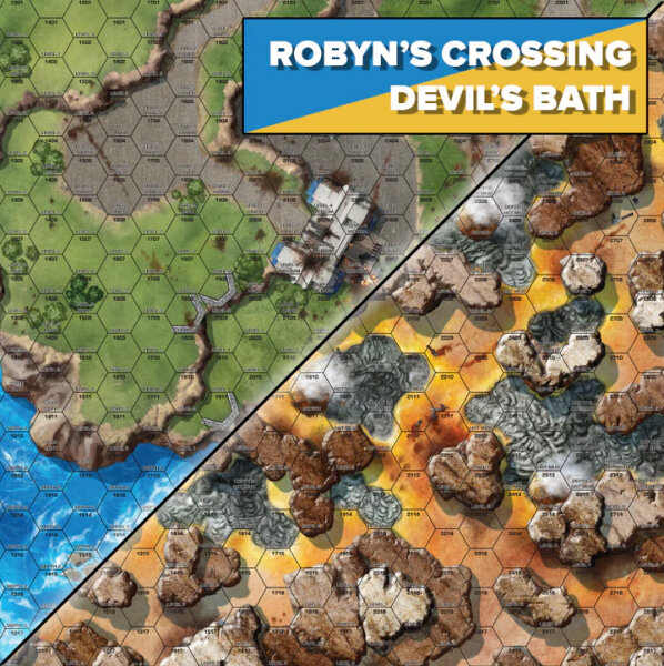 BattleTech Neoprene Battle Mat Tukayyid Robyns Crossing/Devil Bath