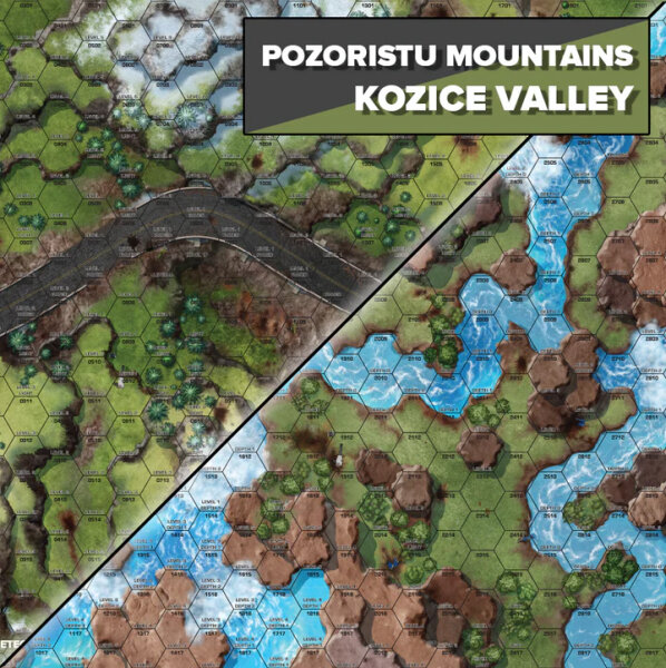 BattleTech Neoprene Battle Mat Tukayyid Pozoristo Mountains/Kozice Valley (35800I)