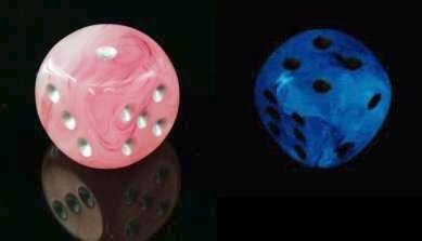 Ghostly Glow™ Polyhedral Pink/silver 7-Die Set