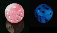 Ghostly Glow&trade; Polyhedral Pink/silver 7-Die Set
