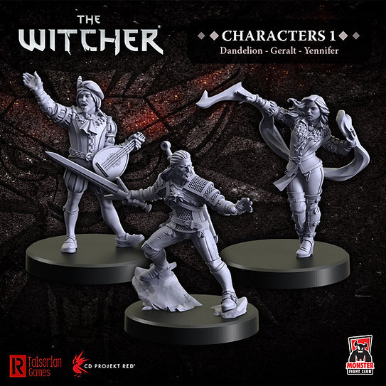 The Witcher RPG Characters 1 – Geralt Yennefer Dandelion