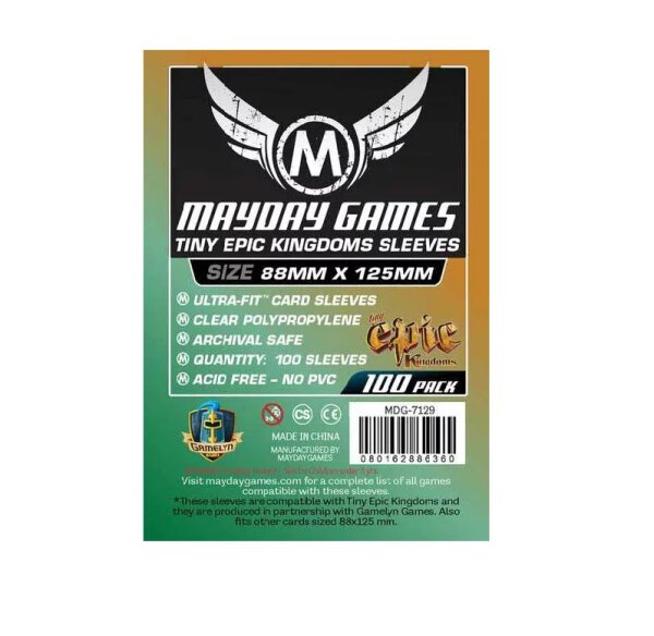&quot;Tiny Epic Kingdoms&quot; Card Sleeves (88x125mm) - Standard (100/pack)