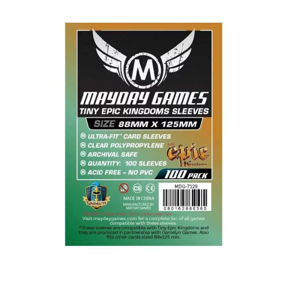 "Tiny Epic Kingdoms" Card Sleeves (88x125mm) - Standard (100/pack)