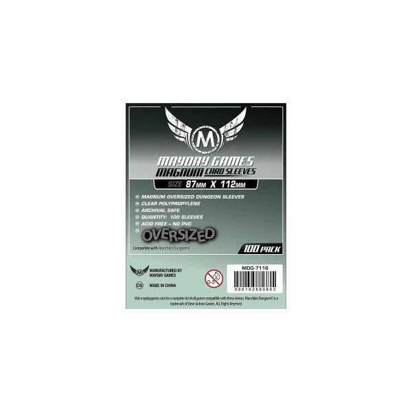 Munchkin Dungeon Card Sleeves - Magnum Oversized (87x112mm) - Standard (100/pack)