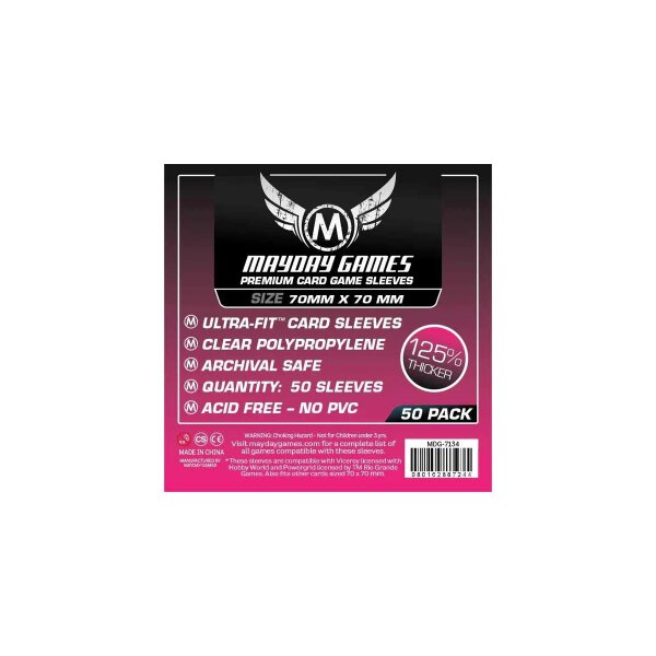 Square Card Sleeves - Small (70x70mm) - Premium (50/pack)