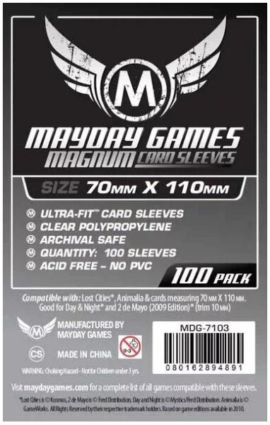 Magnum Silver Sleeve: 70 MM X 110 MM Card Sized -"Lost Cities"