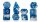 Halfsies Dice - Glitter Edition - Blue (7 Dice Set)
