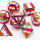 Community Lesbian Pride Flag RPG Metal Dice Set (7)