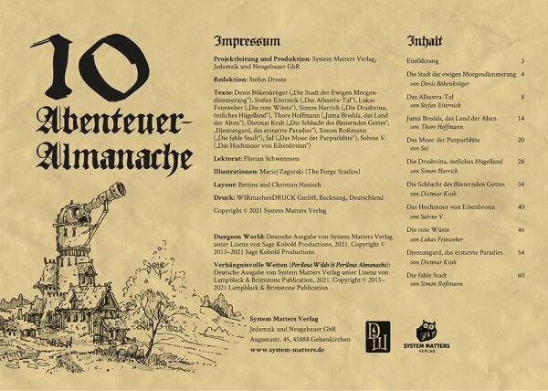 Dungeon World: 10 Abenteuer Almanache 
