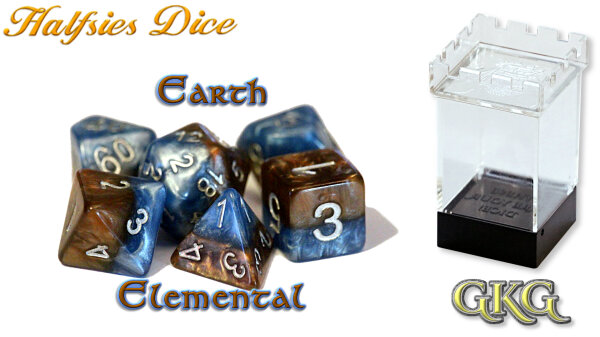 Halfsies Dice Earth Elemental - Upgraded Dice Case