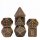 Gold Brigandine Armor RPG Metal Dice Set (7)