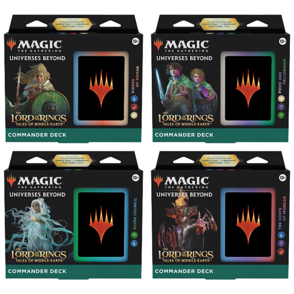 The Lord of the Rings: Tales of Middle-earth Commander Deck Display (4 Decks)