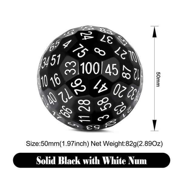 D100 Dice Black