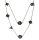 Dragons Eye 7 Die Necklace Gunmetal with Purple Gems