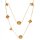 Dragons Eye 7 Die Necklace Gold with Red Gems