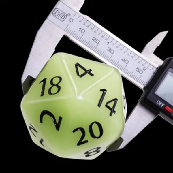 55mm Titan D20 Glow in the Dark White