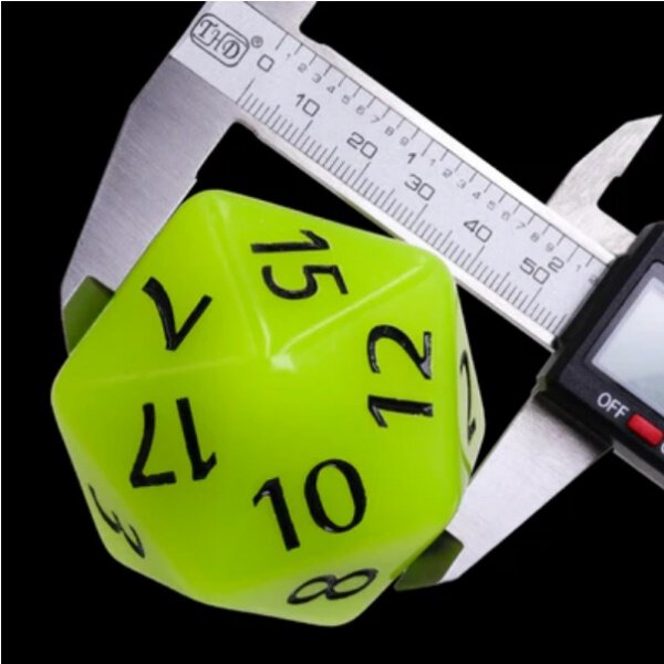 55mm Titan D20 Glow in the Dark Yellow