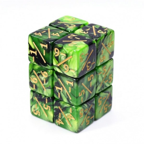 -1/-1 Green &amp; Black Counters for Magic (8)