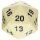 55MM JUMBO D20 Ivory COUNTDOWN DICE