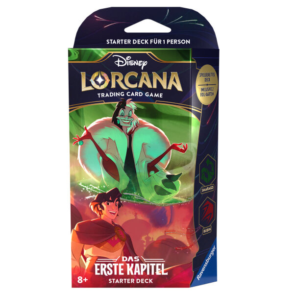Disney Lorcana - Starterset Rubin/Emerald "Das Erste Kapitel" - Deutsch