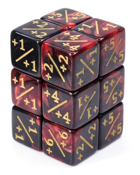 +1/+1 Red & Black Counters for Magic (8)