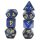 Black & Blue Galaxy RPG Dice Set (7)