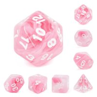 Pink Rose RPG Dice Set (7)
