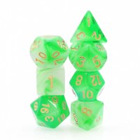 Green Milky RPG Dice Set (7)