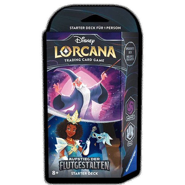 Disney Lorcana: Aufstieg der Flutgestalten - Starter Deck  Amnethyst/Stahl - Deutsch
