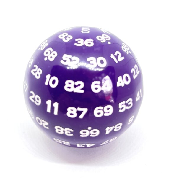 Würfel D100 Purple/White