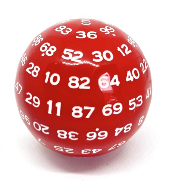 Würfel D100 Red/White