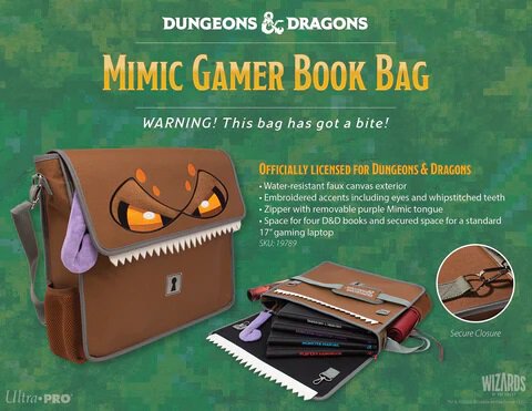 D&amp;D Mimic Gamer Book Bag