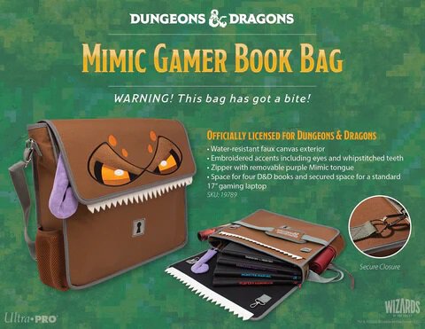 D&D Mimic Gamer Book Bag