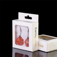 D20 Galaxy Earrings: Red & Orange