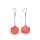 D20 Galaxy Earrings: Red &amp; Orange