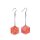 D20 Galaxy Earrings: Red & Orange